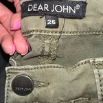 Dear John  joyrich comfort‎ skinny Army Green Zipper Pocket Pants size 26 Photo 1