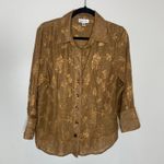 Coldwater Creek  Rust Sheer Metallic Copper Sz Medium Photo 4