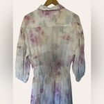 Z Supply  Tanya Blurred White Pink Floral Button Front Maxi Dress Size Small Photo 12