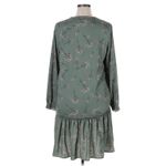 Camilla Pihl Green Floral Drop Waist Dress XL Double Georgette 38.75" Long Photo 1
