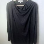 Etcetera E3  Cashmere Blend Sweater Womens Plum Draped Cowl Neck Minimalist Wrap Photo 0