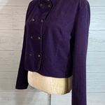 Laura Ashley Vintage purple Corduroy Double Breasted Cropped Jacket, Sz 14 Photo 3