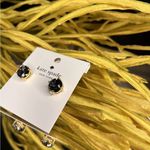 Kate Spade  Round Gumdrop Stud Studded Earrings Black Crystal NWT Photo 1