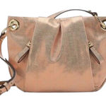 Vince Camuto Christina Copper Rose Gold Metallic Leather Crossbody Bag Purse Photo 0