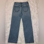 Free People  Jeans with Front Slit Detail Size 28 Waist Light Wash Denim Pants Photo 5