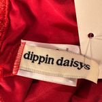 Dippin' Daisy's Small Christina Tie Bandeau Bikini Top Swim Lined Wild Cherry Red Photo 5