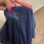 Faeriesty elegant surplice neck, short sleeve A line dress woman size Large slit Blue Photo 9