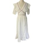 ASOS Violet Romance White Floral Embroidered Dress Size Small Photo 9