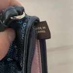 Coach Op Art Sequin Wristlet Wallet Pouch- Blue Limited Edition- Small Photo 5