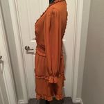Tiered, ruffles, keyhole style dress Orange Size L Photo 3