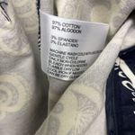 Oscar de la Renta navy/white large flower capri pants size 8 Photo 6