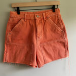 BDG Orange Cargo Denim Shorts Photo 0