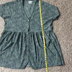 Princess Polly Drop Waist Mini Dress Size 4 Oversized Green White J7 Photo 9