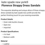 Kate Spade  NY “Florence” Gold Strappy Evening Dress Sandals High Heels Size 7.5 Photo 15