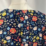 st. john's bay  Split Neck Floral Long Sleeve Rayon Blouse Women Small New Bright Photo 9