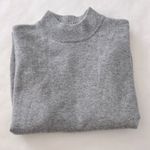 Velvet by Graham and Spencer 100% Cashmere Gray Blue Stripe Sleeve Sweater M Size M Photo 4