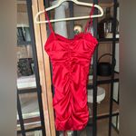 Oh Polly  All For You bodycon Lace Trim Satin Mini Dress bra ruched sexy Photo 5