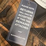 Blooming Jelly Women’s Plaid Shirt Size Medium OVERSIZED Brown Gold New With Tag Photo 6