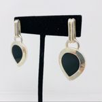 Sterling Silver TAXCO , Onyx post earrings, 19.7g Photo 1