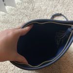 Gigi New York blue snake skin shoulder purse Photo 6