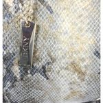 DKNY  Leather Handbag Gold Gray Python Snakeskin Crossbody Shoulder Chain Purse Photo 5