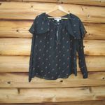 Wildfox NWT  Sheer Rose Print Peasant Blouse Top Photo 1