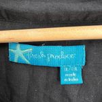 Fresh Produce  Black Pleated Button Front Tunic Top Roll Sleeves Cotton XL XXL Photo 4