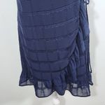 Emerald Sundae Navy Wrap Dress NWT Size Large Navy Chiffon Wedding Guest Dress Photo 3