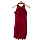 House Of CB Mialy Lace Halter Dress Women’s Size Medium Red Sleeveless Mini Photo 6