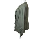 Torrid Size 0 Olive Green Drape Anorak Jacket LG 12 Utility Cargo Cinched Waist Photo 5