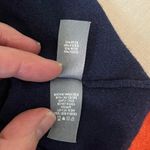 Aerie burnt orange and navy blue striped sweater with draw string waist Sz lg Photo 6