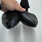 Eileen Fisher Flats Womens 9.5 Black Allot Point Toe Leather Mesh Ankle Wrap Photo 3