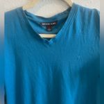 Michael Kors  Women’s Blue V-Neck Logo Cotton T-Shirt Size L Photo 1