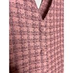 Skies Are Blue  NEW The Harper Vest MEDIUM Pink Tweed Vest Criss Cross Back Vneck Photo 3