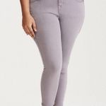 Torrid  High Rise Ultra Skinny Crop Lavender Washed Jeans Size 20 Photo 1
