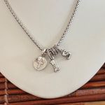 Brighton Silver Charm Necklace with Four Charms 18”-20” Photo 1