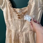 Urban Outfitters  Lily Cream Tie-Front Playsuit Romper Cottagecore Whimsy Lace Photo 8