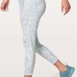 Lululemon Train Times 7/8 Pants White Flower Leggings Womens Size 8 Photo 0