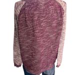 Champion  Pullover Sweatshirt Womens L Purple Cotton Solid Raglan Long Sleeves Photo 3