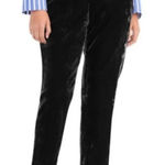 J.Crew Women’s Black Velvet Cropped Jogger Pants 00P – Mid Rise Holiday Goth Photo 0