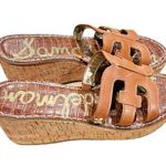 Sam Edelman  Regis Leather Cork Wedges with Round Toe Size 8 Photo 4