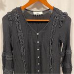 Carly Jean Los Angeles  button front lace ruffle whimsigoth mini dress tunic boho Photo 5