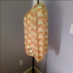 Forever 21 beige floral heart long sleeve dress shirt Photo 5