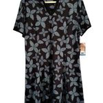 NWT Ben Hogan Short Sleeve Pixel Floral Athletic Dress Womens Size XL Black Photo 0