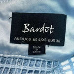 Bardot EUC  Gemma Dress in Dusty Blue 4 Revolve Lacy Classy Embroidered Floral Photo 11