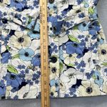 Eddie Bauer Vtg. Floral Print Belted Trench Coat Spring Jacket Blue White Small Photo 6
