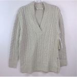 Buckle NWT Womens  Cloth by Rd Cable Knit Bubble Gray V Neck Sweater - Sz S Photo 1