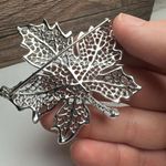 Sarah Coventry Maple Leaf Autumn Fall Signed Brooch Pin Vintage Silver Photo 6
