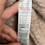 Topshop  Women's XS Beige Oversized Funnel Neck Wide Rib Mini Dress Long Sleeve Photo 9