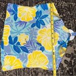 Lilly Pulitzer  Vintage Size 2 Blue Yellow Hibiscus Floral Print Silk Halter Top Photo 8